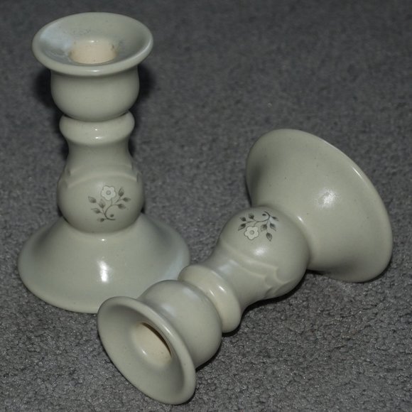 Pfaltzgraff Heirloom 5” Candlestick Holders - Set of Two - Picture 1 of 12
